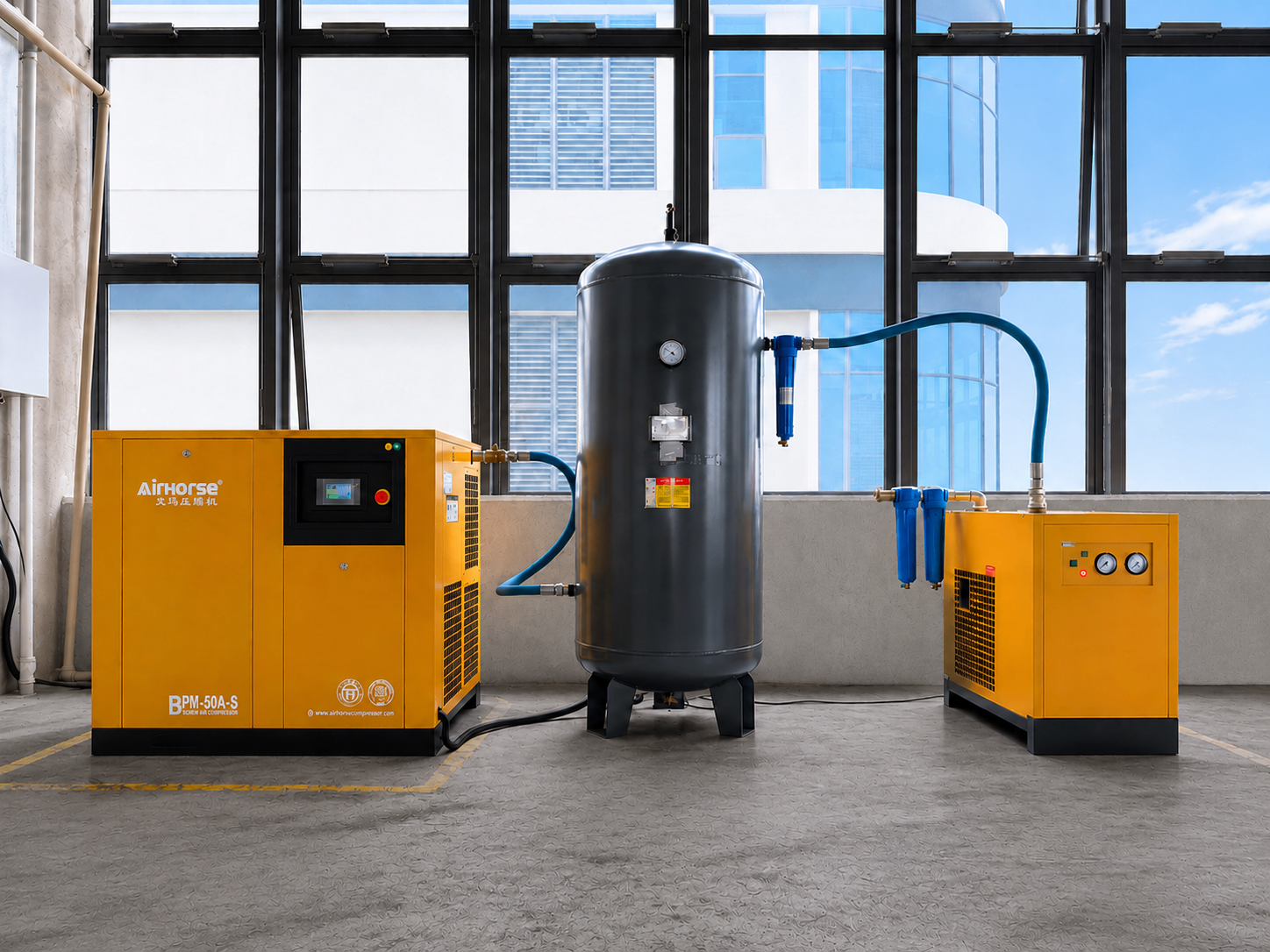 AirHorse 37kW VFD Compressor Serving Guangdong New Materials