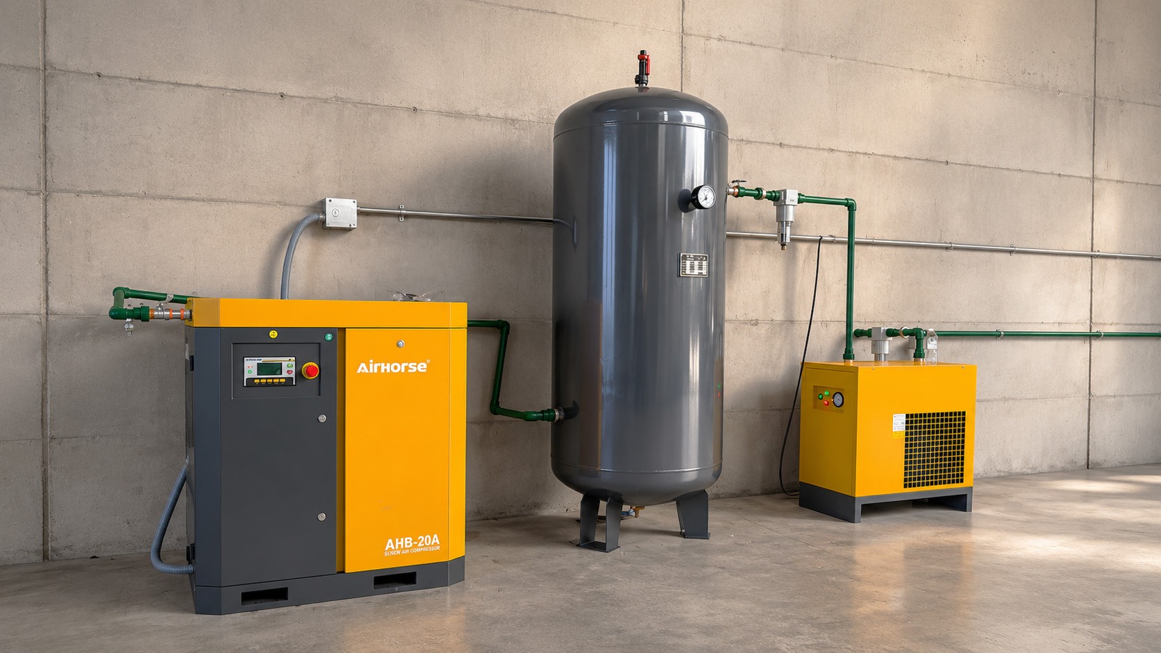 Industrial production cannot afford downtime. AIRHORSE 15kW screw air compressors ensure stable and reliable operation
